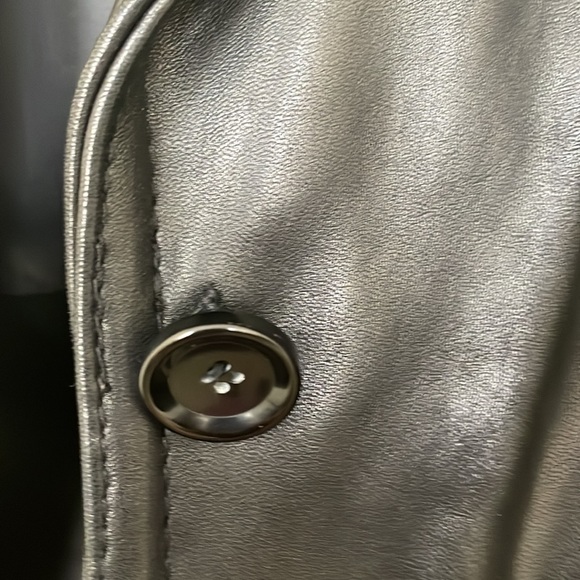 Avanti Vintage Black Leather Jacket Blazer Button Down Size Medium - Picture 5 of 10